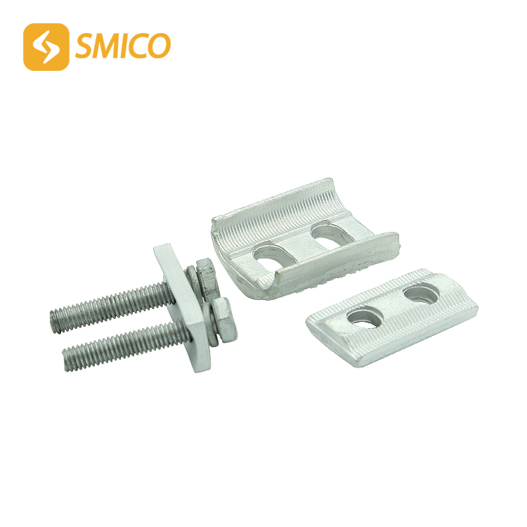 2 bolts hot dip galvanized aluminium steel cross-grooved clamp channels