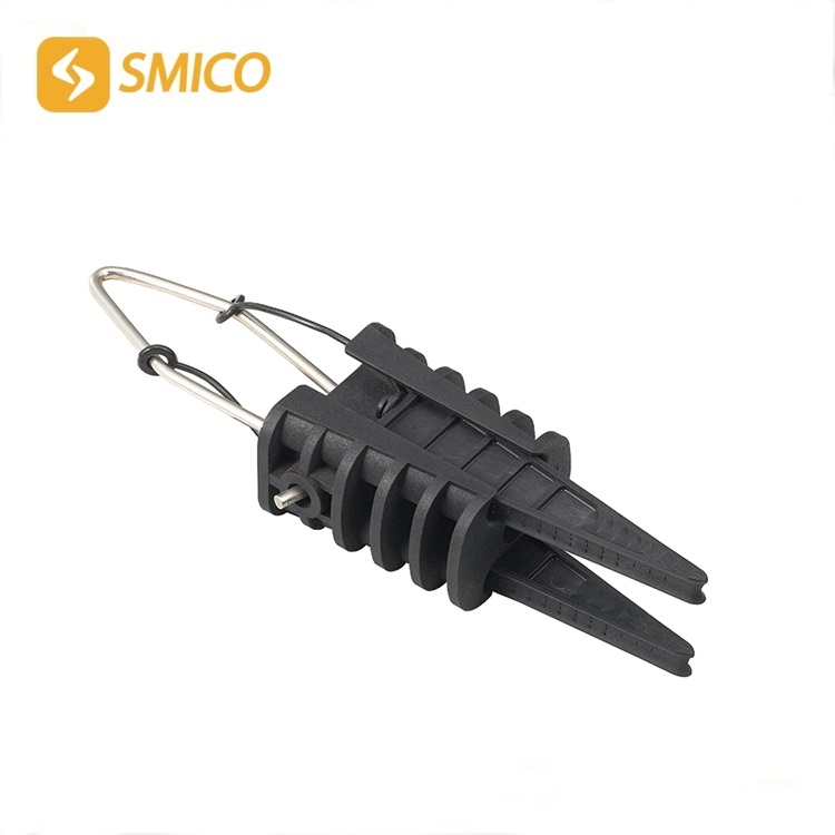 LV Black plastic anchoring clamp STC  suitable for multiple conductors