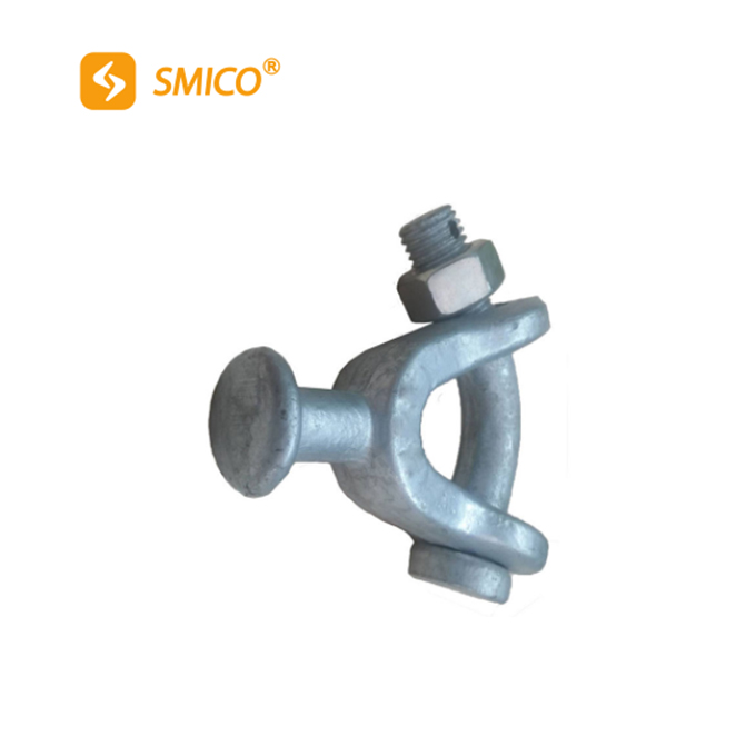 Cast iron tension strength ball clevis for powerline hardware